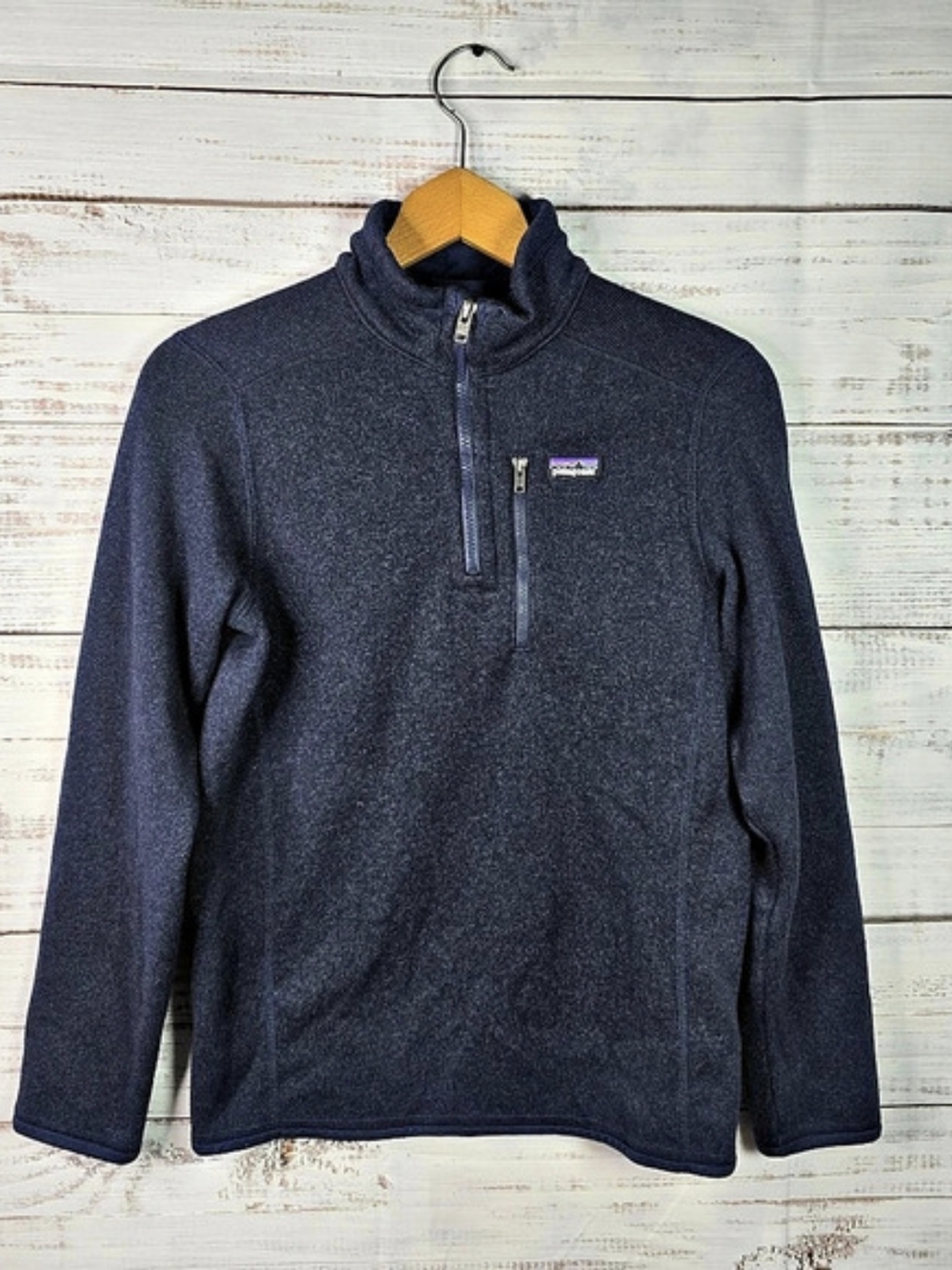 Patagonia XL 14 Navy Better Sweater Quarter Zip Fleece Pullover